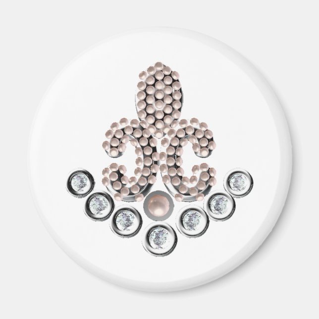Fleur De Lis-jeweled Magnet (Framsidan)
