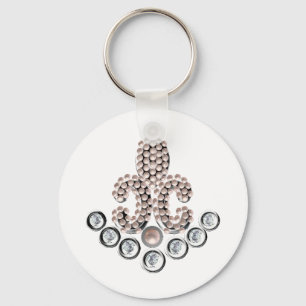 Fleur De Lis-jeweled Nyckelring