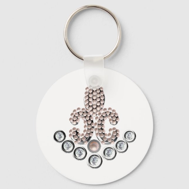 Fleur De Lis-jeweled Nyckelring (Framsida)