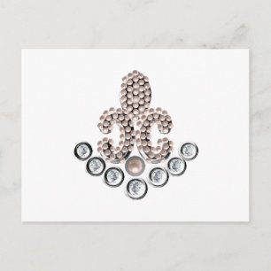 Fleur De Lis-jeweled Vykort