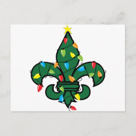 Fleur De Lis Jul Helg Vykort