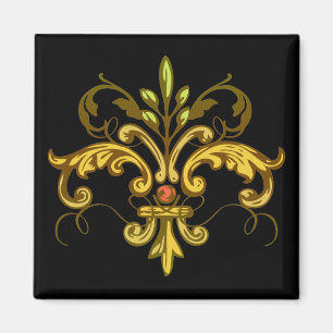 Fleur de lis Julafton Magnet