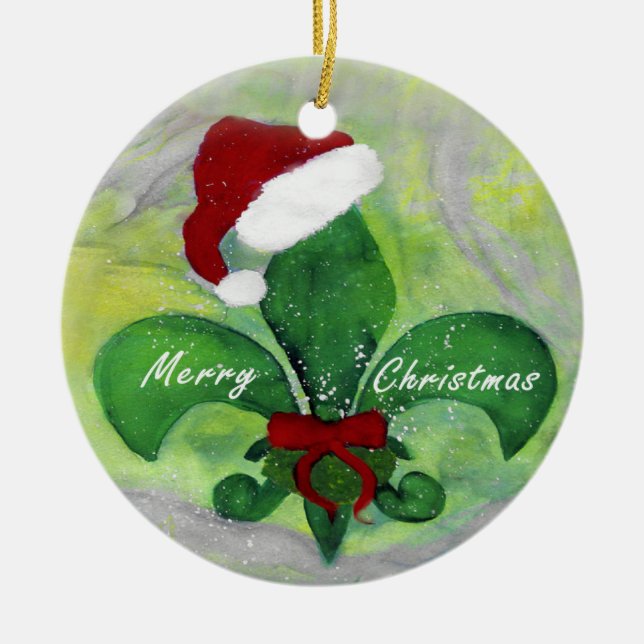 Fleur de lis juldekoration från min konst. (Framsidan)