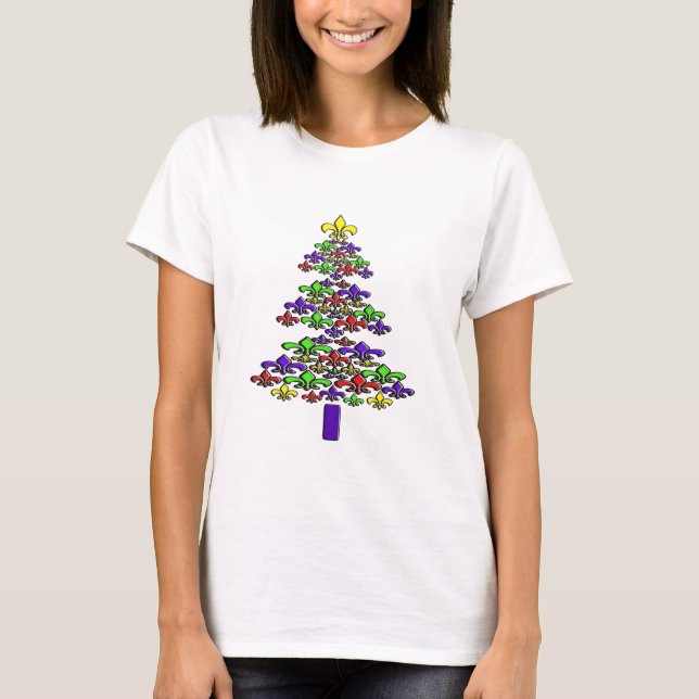 Fleur de Lis julgranskjorta T-shirt (Framsida)