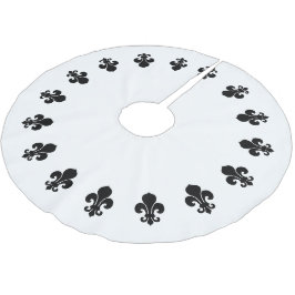 Fleur De Lis Julgransmatta Borstad Polyester