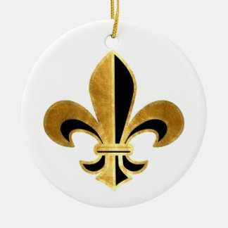Fleur de lis julgransprydnad keramik