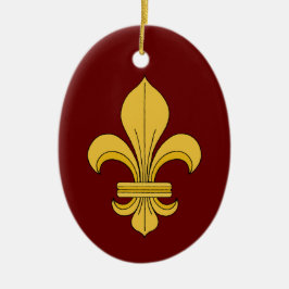 Fleur-de-lis Julgransprydnad Keramik