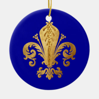 Fleur-de-lis Julgransprydnad Keramik