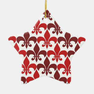 Fleur De Lis Julgransprydnad Keramik