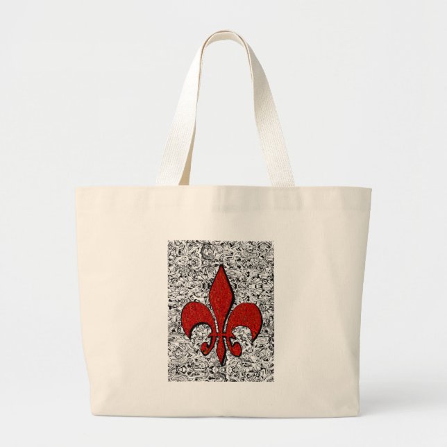 fleur de lis jumbo tygkasse (Framsidan)