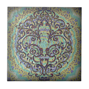 Fleur de lis kakelplatta