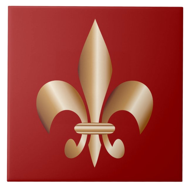 Fleur de lis kakelplatta (Framsidan)