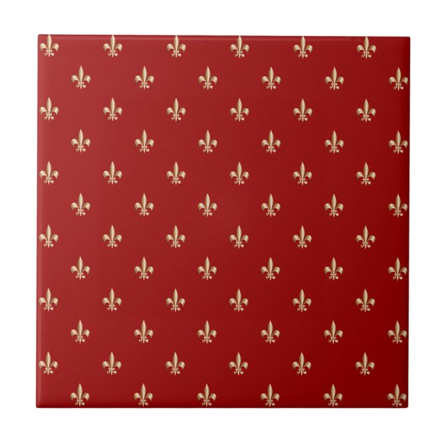 Fleur de lis kakelplatta (Framsidan)