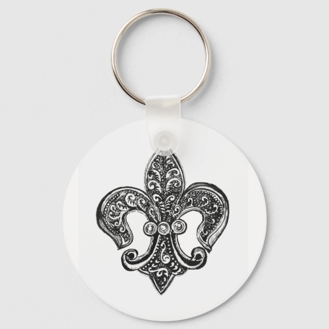 Fleur de Lis Keychain Nyckelring (Framsida)