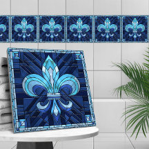 Fleur-de-lis - Konst av rostat glas