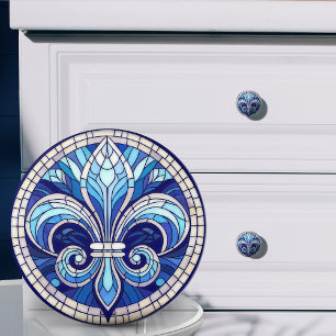 Fleur-de-lis - Konst av rostat glas Knopp