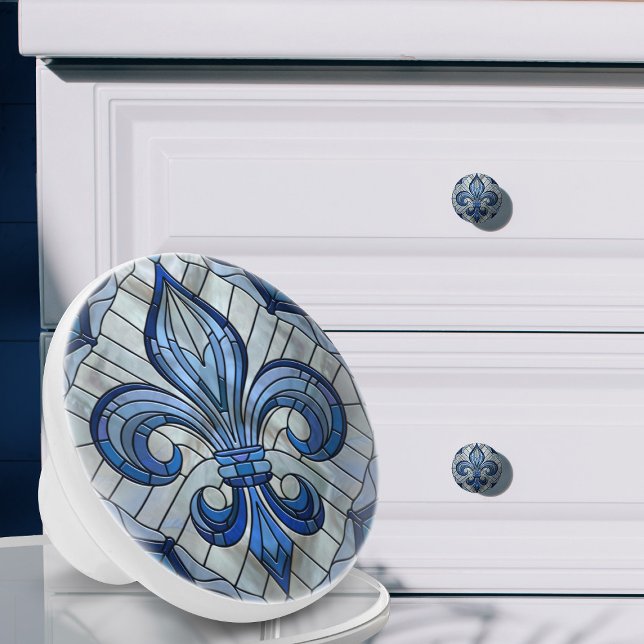 Fleur-de-lis - Konst av rostat glas Knopp (Skapare uppladdad)