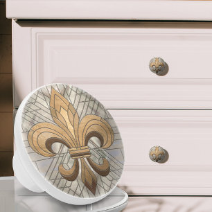 Fleur-de-lis - Konst av rostat glas Knopp