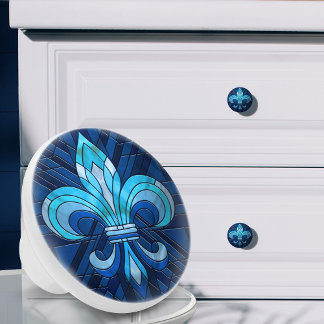 Fleur-de-lis - Konst av rostat glas Knopp