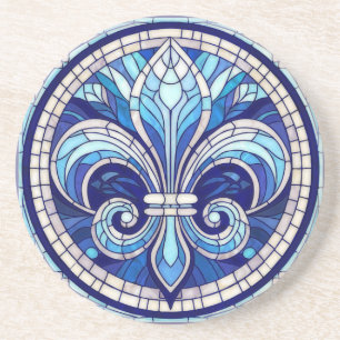 Fleur-de-lis - Konst av rostat glas Underlägg