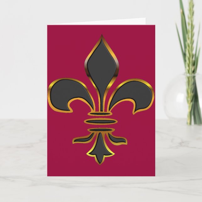 Fleur-de-lis-kort Kort (Framsida)