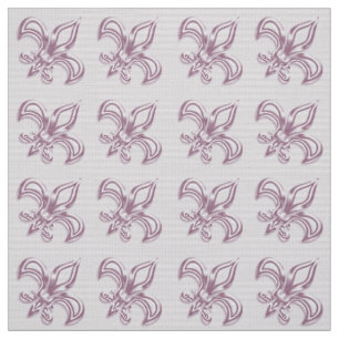 Fleur de Lis kungligt rosa metalliskt mönster Tyg