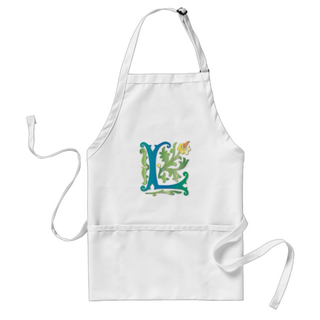 Fleur-de-lis L Monogram Förkläde (Framsidan)