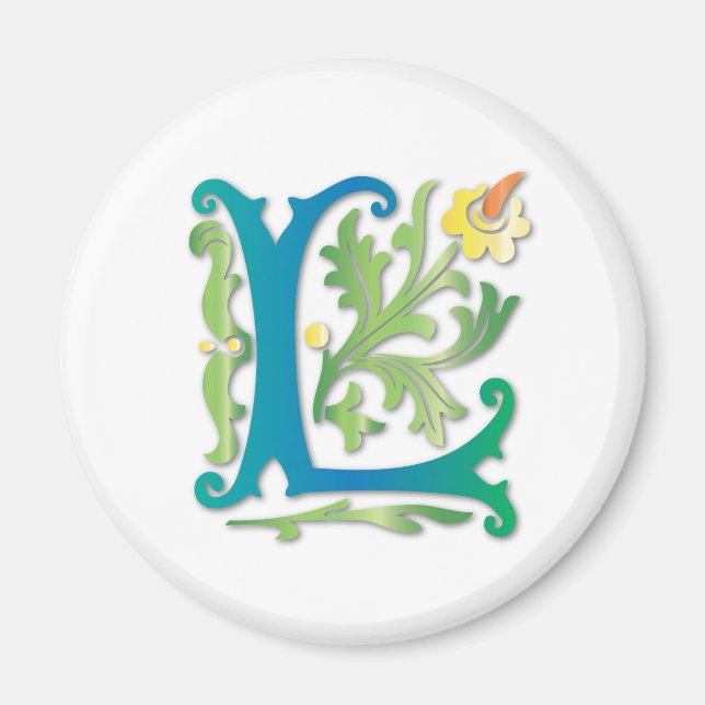 Fleur-de-lis L Monogram Magnet (Framsidan)