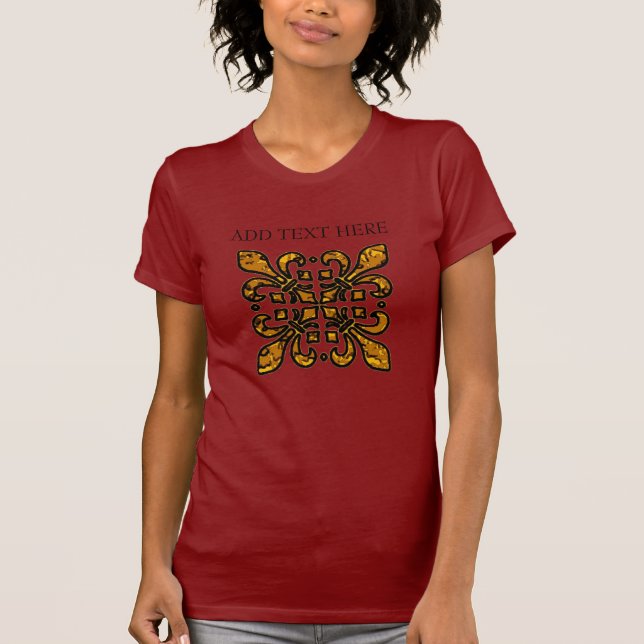 Fleur De Lis, lägg till text, T Shirt (Framsida)