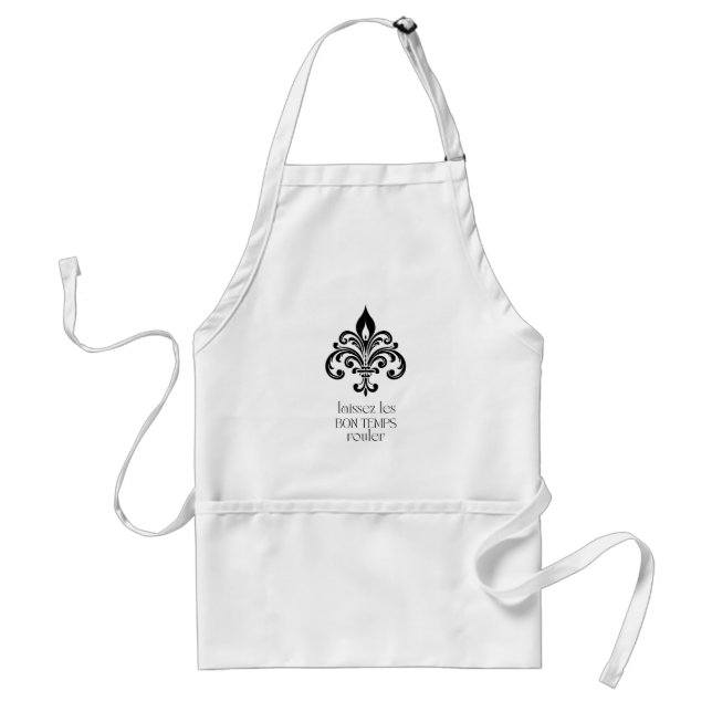 Fleur-de-Lis "Laissez les Bon Temps Rouler" Förkläde (Framsidan)