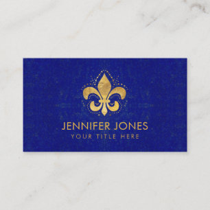 Fleur-de-lis - Lapis Lazuli och Guld Visitkort