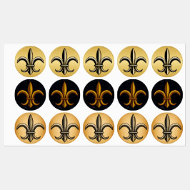 Fleur De Lis Lebels Etiketter