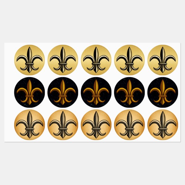 Fleur De Lis Lebels Etiketter (Ark)