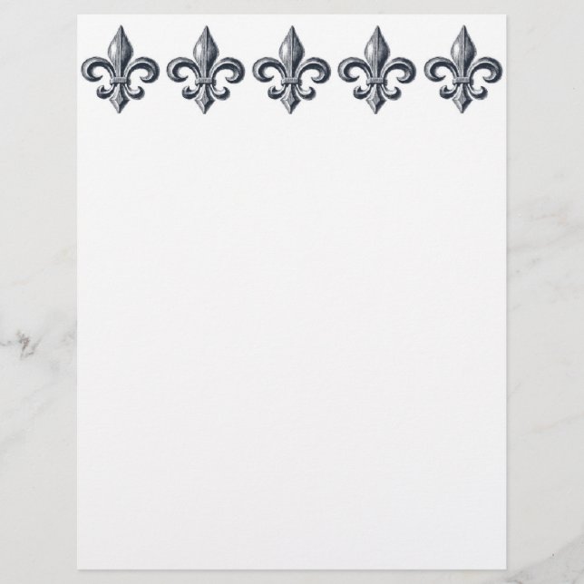 Fleur de lis letterhead stationär (Framsida)