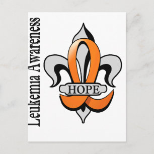 Fleur De Lis Leukemia Hope Vykort