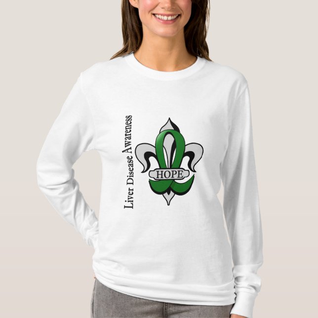 Fleur De Lis Lever sjukdomhopp T Shirt (Framsida)