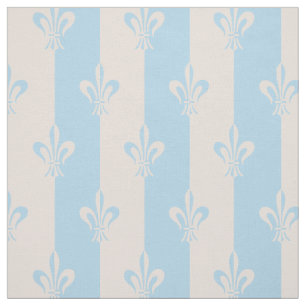 Fleur de Lis Light Blue och Rosa Champagne Tyg