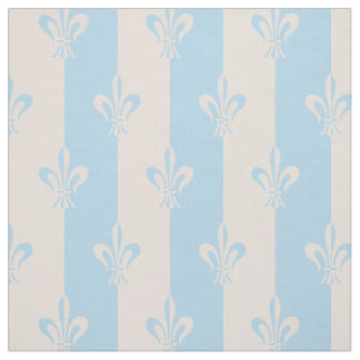 Fleur de Lis Light Blue och Rosa Champagne Tyg
