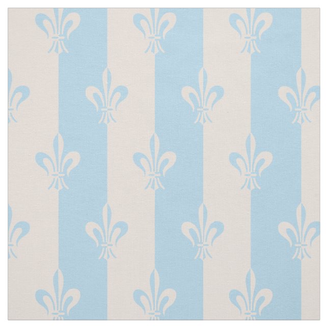 Fleur de Lis Light Blue och Rosa Champagne Tyg (Provkarta)