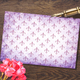 Fleur De Lis Lila Decoupage Papper