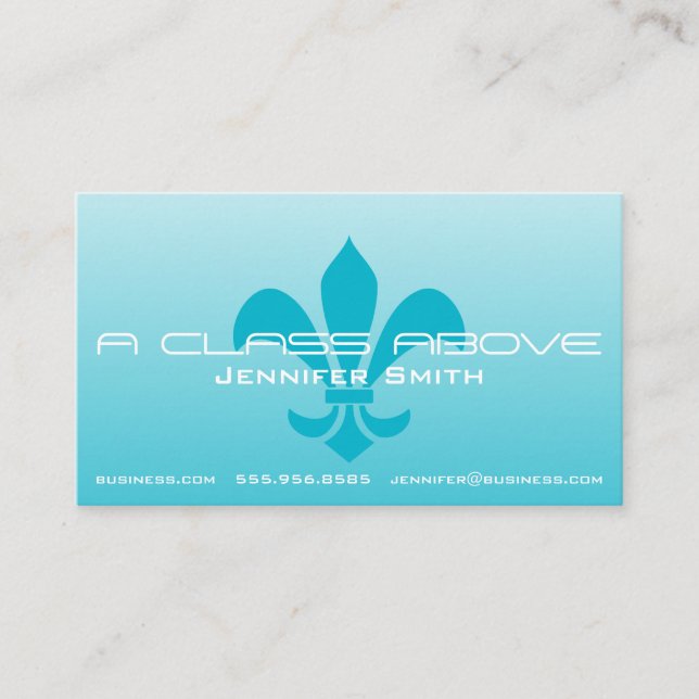 Fleur de Lis Lutning som lätt bleknas, väljer Visitkort (Framsida)