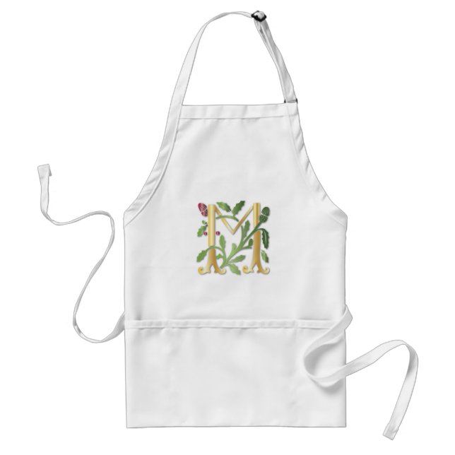 Fleur-de-lis M Monogram Förkläde (Framsidan)