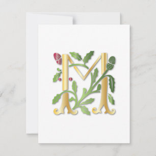 Fleur-de-lis M Monogram Inbjudningar