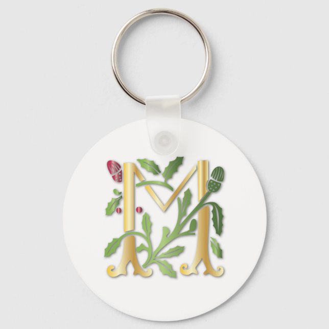 Fleur-de-lis M Monogram Nyckelring (Framsida)