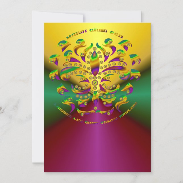 Fleur de lis Mardi-Gras 2011 V-2 (Framsida)