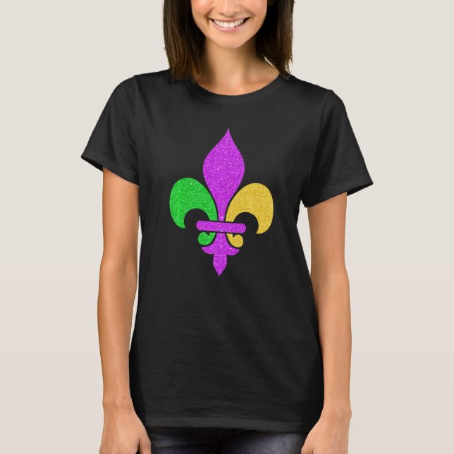 Fleur De Lis Mardi Gras 2023 Adult Men Women Boys  T Shirt (Framsida)