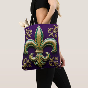 Fleur de lis Mardi Gras Decorative Tygkasse