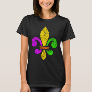 Fleur De Lis Mardi Gras Funny Top New Orleans Wome T Shirt