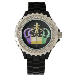 Fleur de Lis Mardi Gras klocka