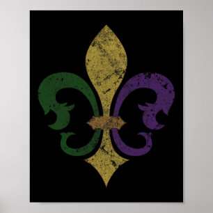 Fleur De Lis Mardi Gras New Orleans S Manar Women Poster